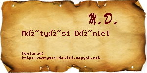 Mátyási Dániel névjegykártya